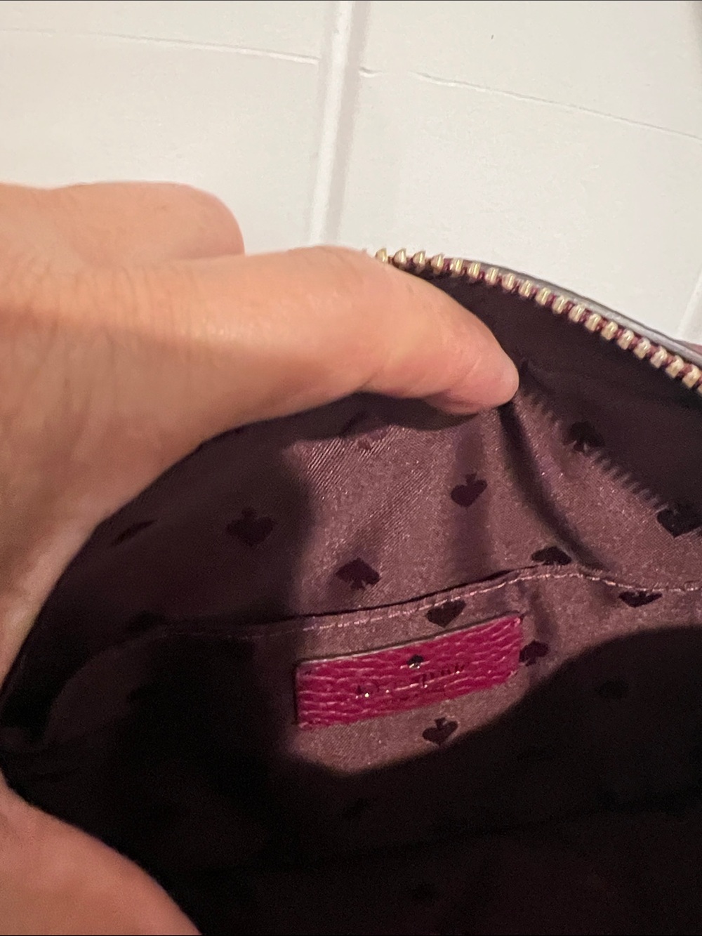 kate spade Wine Pebbled Leather Crossbody Bag with Tassel - Picture 6 of 11